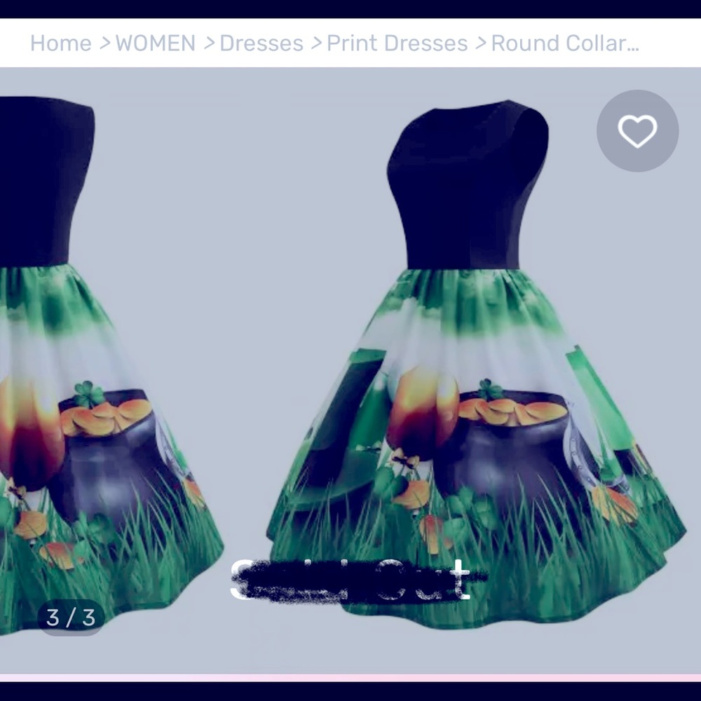 St. Patrick’s Day vintage-style swing dress